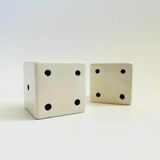 Mid 20th Century Vintage Dice Salt and Pepper Shakers For Sale - Image 5 of 8