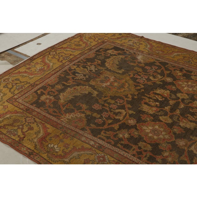 1920s 1920s Antique Persian Sultanabad Rug in Gold and Red Floral Pattern - By Rug & Kilim For Sale - Image 5 of 7
