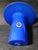 Italian C. 1960 Blue Glass Lattimo Sun Pendant Lamp Shade by Alessandro Pianon for Vistosi For Sale - Image 3 of 18
