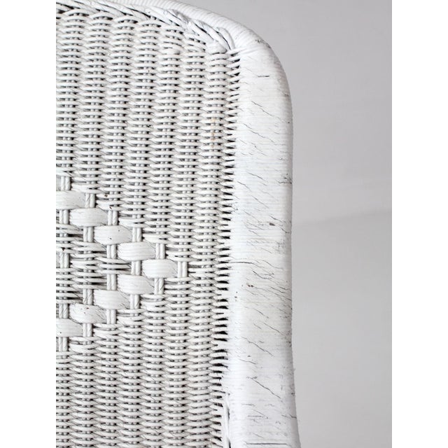 Antique White Wicker Porch Chair For Sale - Image 12 of 18