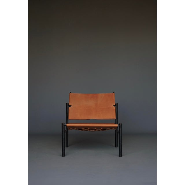 Lounge Chair in Metal and Leather from Wim den Boon, 1960s For Sale - Image 6 of 18