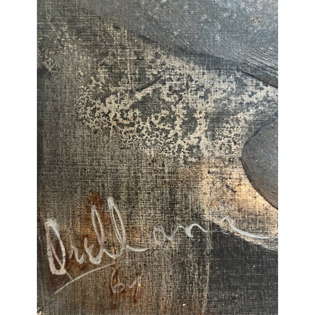Gaston Orellana, Composition Abstraite, 1961, Oil on Canvas For Sale - Image 3 of 8