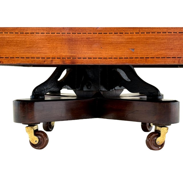 Brown Antique Mahogany Revolving Bookcase, 1890 For Sale - Image 8 of 11