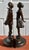 Vintage (1980's) Bookends have a French Art Deco Style. Made of Bronze. Man & Woman Flirt Lovers - Pierrot Pierrette. The...