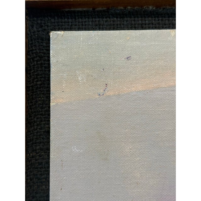 1970s Mimi Coppertone titled “early spring-snow shower” Landscape Oil Painting For Sale - Image 9 of 12