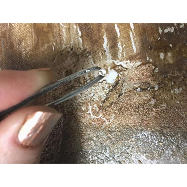 Contemporary "Portal (#7 in Series)" Original Abstract Modern Neutral Art Metallic Landscape Painting For Sale - Image 3 of 6