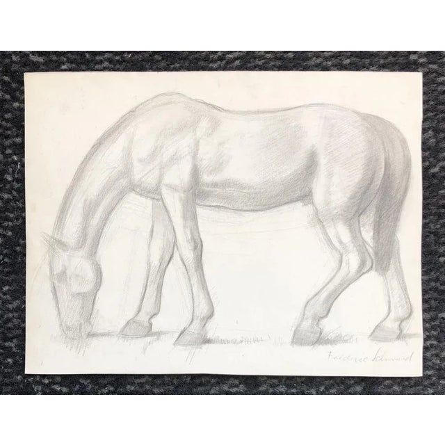 Frédéric Schmied, Cheval, Pencil on Paper For Sale - Image 6 of 6