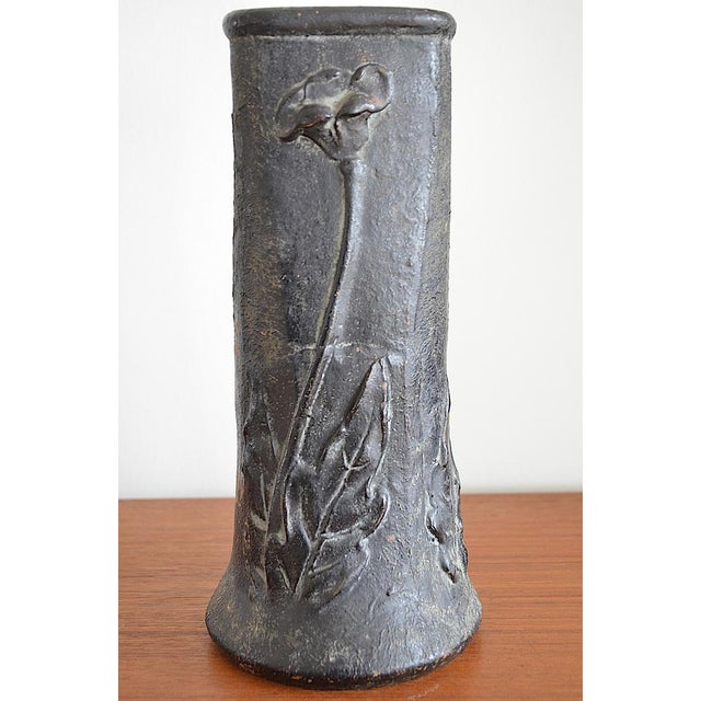 Art Nouveau Ceramic Vase with Floral Motif, 1910s For Sale - Image 11 of 11