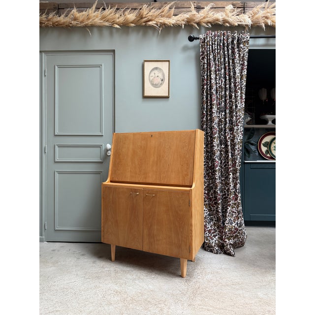 Mid-Century Modern Oak Secretaire, 1960s For Sale - Image 16 of 18