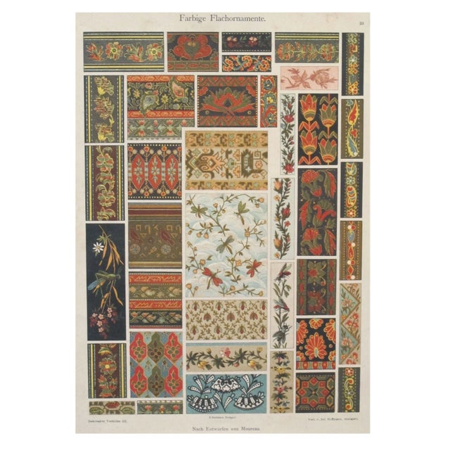 Colorful Decorator Sheet - Birds & Bees C.1900 For Sale
