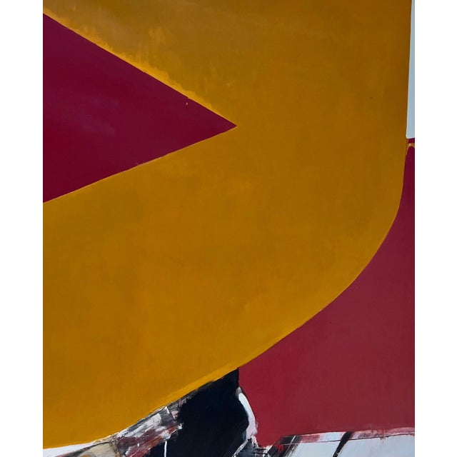 Budd Hopkins, Large Budd Hopkins Modernist Hard Edged Abstract Expressionist Oil Painting 1965 For Sale - Image 15 of 18