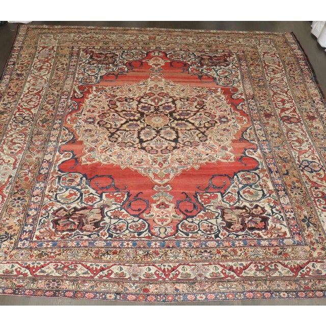 an early 20th Century formal dramatic Persian Bakhtiari Large Carpet Details rug no. j4566 size 13' 5" x 16' 5" (409 x 500...