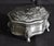 Vintage Metal Trinket Box Lion Paw Feet Santa Sleigh Jewelry Box Velvet Lined For Sale - Image 14 of 15