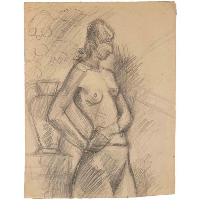 Modern Albert Decaris, Nude, Pencil Drawing, Mid-20th Century For Sale - Image 3 of 3
