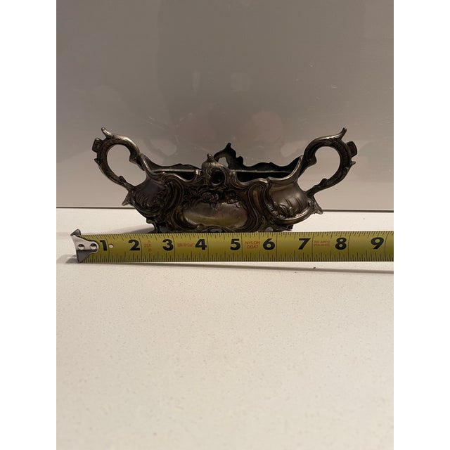 French Provincial Antique French Silverplated Jardiniere (Planter) Centerpiece For Sale - Image 3 of 11