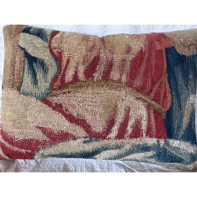 This 16th century Brussels tapestry pillow is crafted from an authentic Flemish Renaissance textile fragment, dating to...