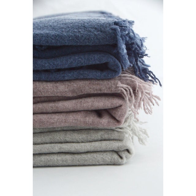 FirmaMenta Italian Ice Gray Gauze Throw For Sale In San Francisco - Image 6 of 11
