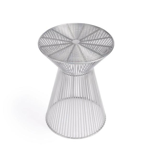 Spritely Home Accent Furniture Greeley Silver Metal Accent Table, Silver For Sale - Image 4 of 9