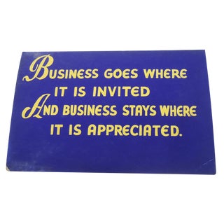 40s "Business" Shop Sign For Sale