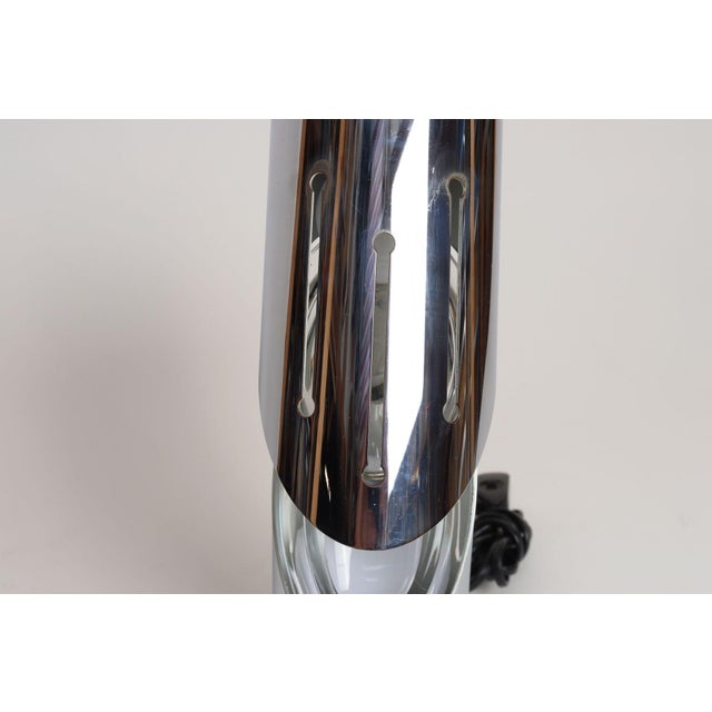 Vintage Italian Chrome and Glass Collapsible Table Lamp by Oscar Torlasco For Sale - Image 14 of 18