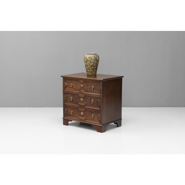 Jacobean Style Oak Chest, 1900 For Sale - Image 3 of 8