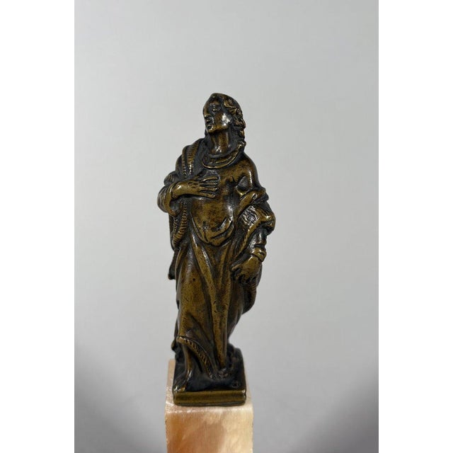 Renaissance Sculpture, Saint John the Baptist, 16th century - 23 cm - Bronze For Sale - Image 3 of 8
