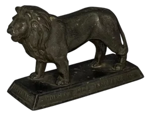 Rare 1930s Monarch Fire Insurance Lion Paperweight