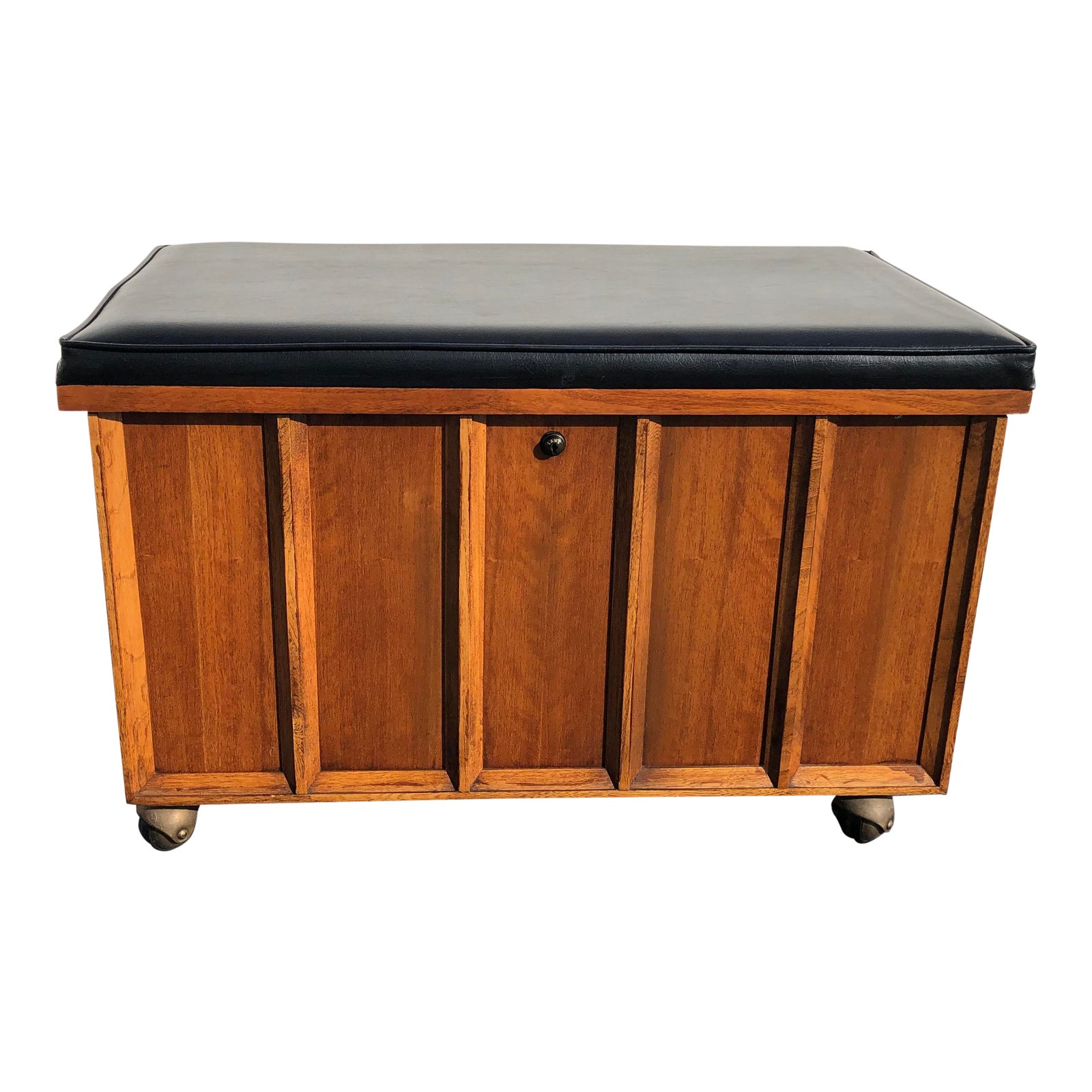Mid Century Lane Record Storage Chest Trunk Chairish