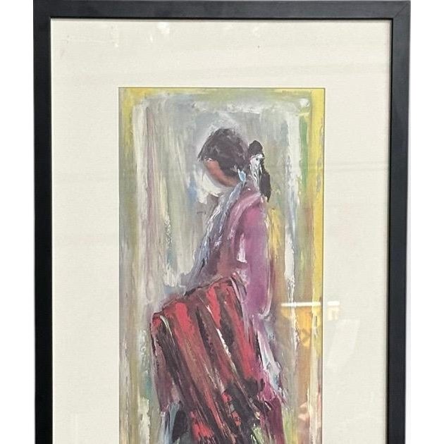 Vintage Framed Ted DeGrazia Mid-Century Southwestern Lithograph Prints Navajo Bride and Groom Pair For Sale - Image 10 of 13