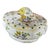 Charming Hand Painted French Faience Tureen With Floral Decoration and Whimsical Fish Lid Handle For Sale