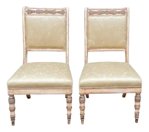 Pair of 19c Style Charles Pollock for William Switzer Side Chairs