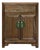 Oriental Simple Natural Wood Brown Drawer End Table Nightstand For Sale