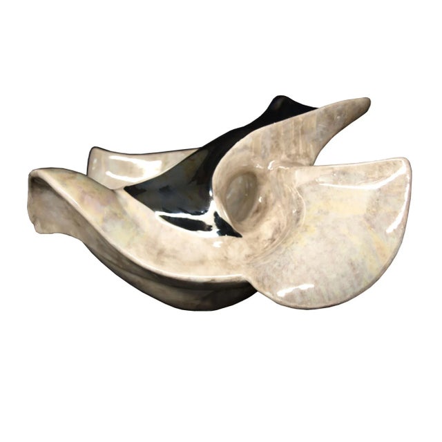 Ceramic Ceramic Centrepiece from G.C. Italy, 1950s For Sale - Image 7 of 10