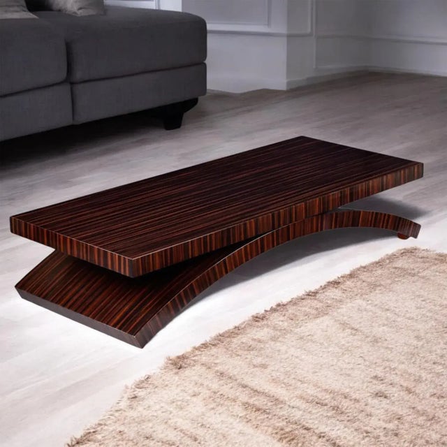 Contemporary Boiler Domicile Macassar Ebony Arch Coffee Table by Michael Vanderbyl For Sale - Image 3 of 10