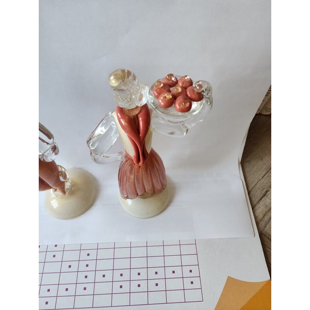 Stunning Pair of Vintage Murano Glass Figures For Sale - Image 11 of 12