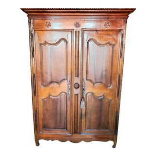 19th Century French Armoire With Star Motif For Sale