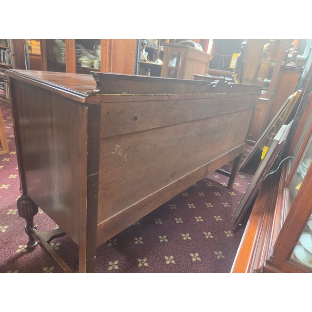 Gothic Antique 1920s Jacobean Spanish Revival Walnut Sideboard For Sale - Image 3 of 12