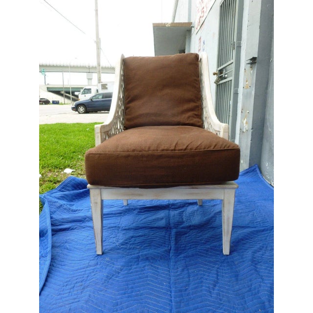 Auburn 1990s Vintage Hollywood Regency Style Armchair For Sale - Image 8 of 10