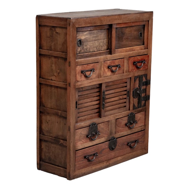 Antique Japanese Choba Tansu / Merchant Chest For Sale