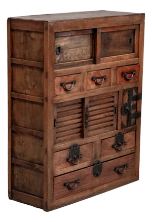 Antique Japanese Choba Tansu / Merchant Chest