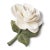 This hand-sculpted porcelain rose captures the fragile beauty of a flower atop verdant leaves. Meticulously painted in...