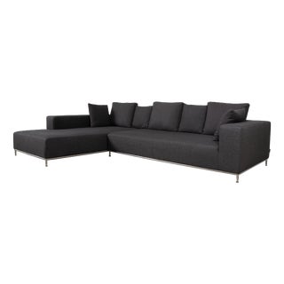 Granada Corner Sofa in Grey Anthracite Upholstery from La Nuova Casa For Sale