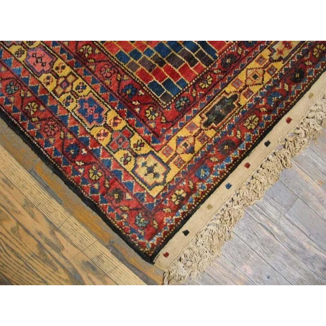 Tribal Artistic Tribal Geometric Primitive Animal Motif Antique Bakhtiari Rug For Sale - Image 3 of 9