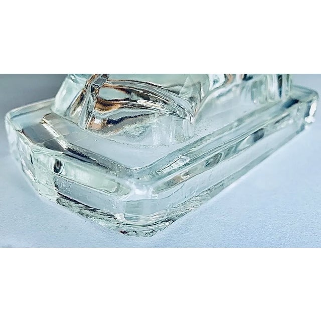 Mid-Century Art Deco Fostoria Glass Horse Bookends- a Pair For Sale - Image 11 of 13