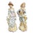 19th Century French Dandy Man And Woman Figurines- a Pair For Sale