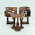 20th Century Fon Dignitary Monoxyl Carved Wood Armchairs and Table Set, Benin, 1954, Set of 3 For Sale - Image 17 of 18