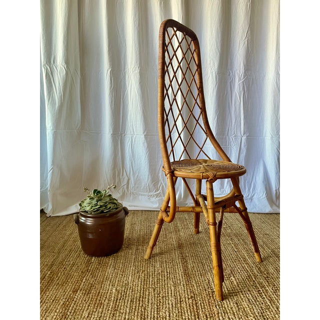 Vintage Rattan Chair, 1960s For Sale - Image 4 of 12