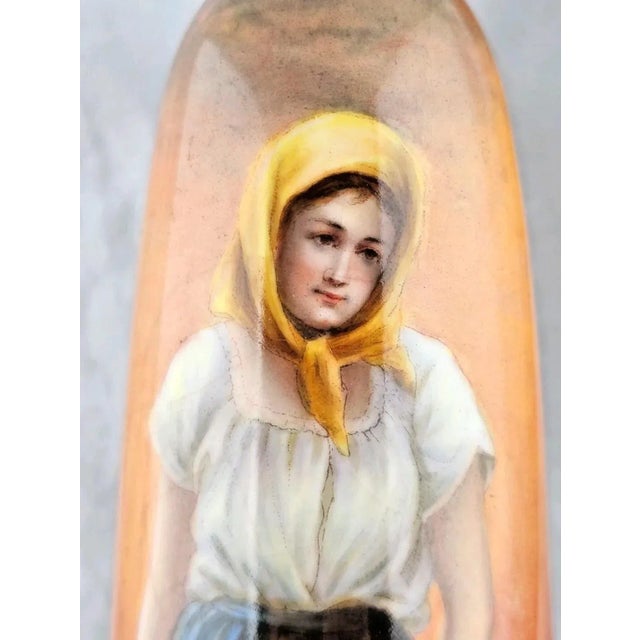 Brown Antique 1890s Luscian Ware Vase Signed by Engelbert Brodel Hand Painted Germany For Sale - Image 8 of 11