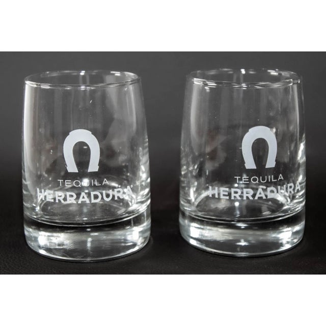 Vintage Herradura Logo Lowball tumblers Set of 4 laser engraved glasses, clear in color, with the Herradura Tequila and...