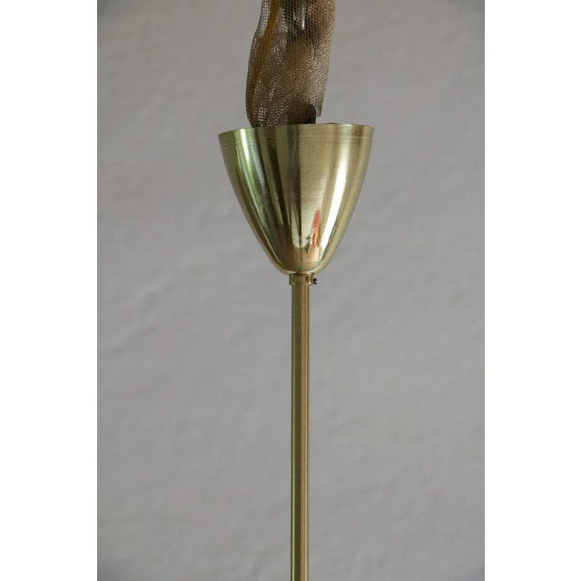 Italian Turquoise Double Disc Pendant Lamp, 1950s For Sale - Image 10 of 13